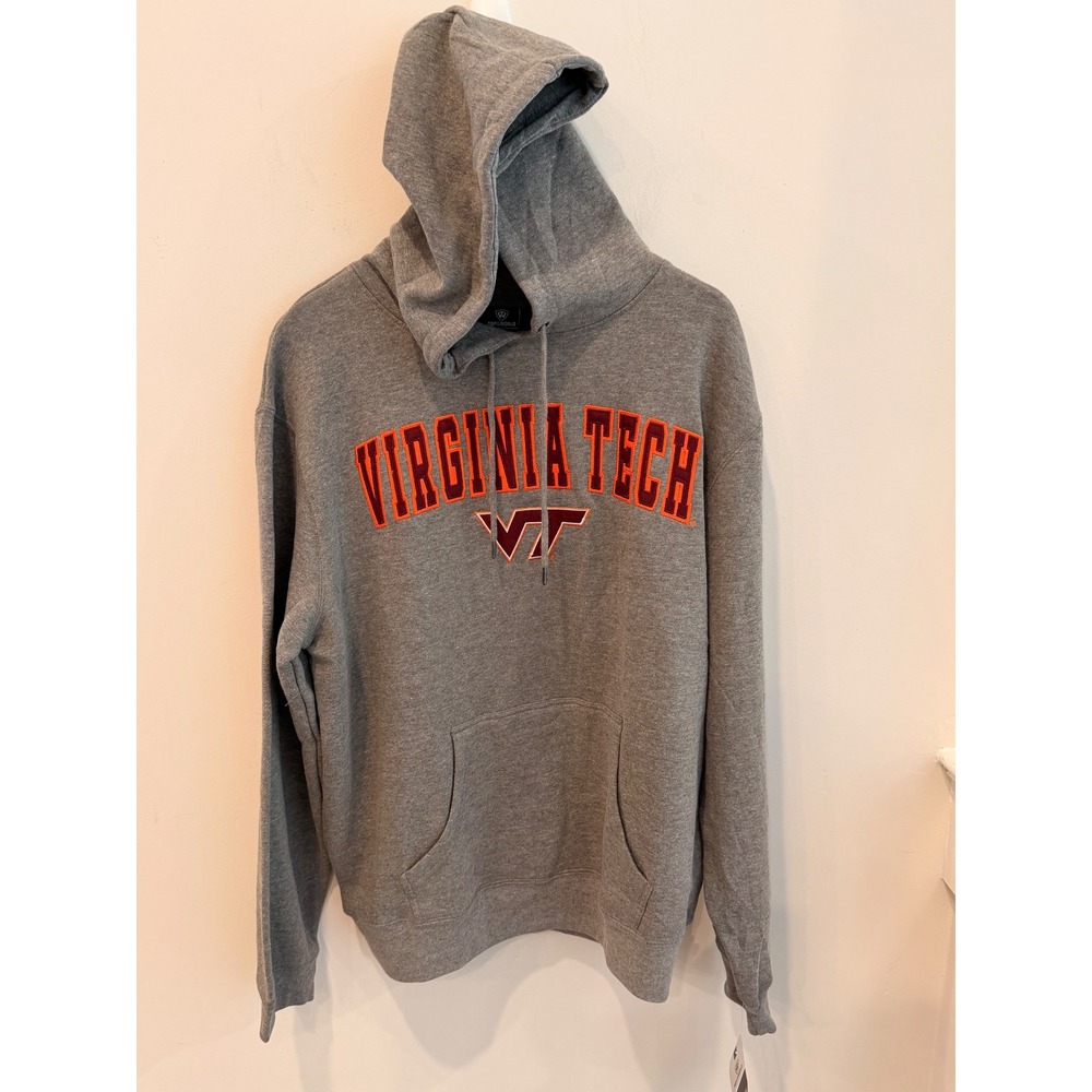 Top of the World Virginia Tech Hokies Gray Hoodie Sweatshirt Mens XL NWTi